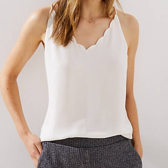 scalloped strappy cami